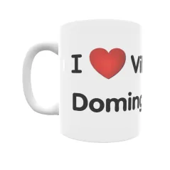 Taza - I ❤ Villar de Domingo García Regalo original y funcional. Taza personalizada de tu localidad.