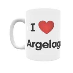 Taza - I ❤ Argelaguer Regalo original y funcional. Taza personalizada de tu localidad.