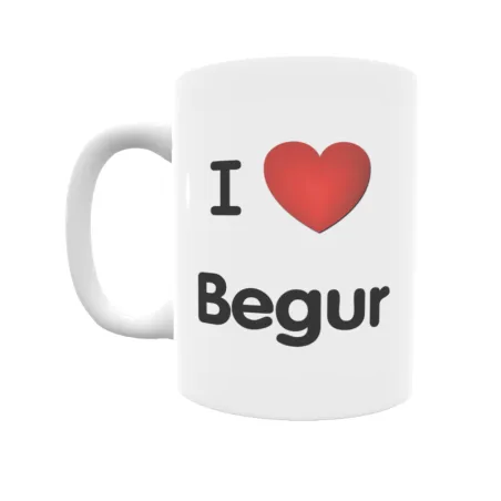 Taza - I ❤ Begur Regalo original y funcional. Taza personalizada de tu localidad.