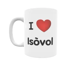 Taza - I ❤ Isòvol Regalo original y funcional. Taza personalizada de tu localidad.