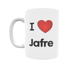 Taza - I ❤ Jafre Regalo original y funcional. Taza personalizada de tu localidad.