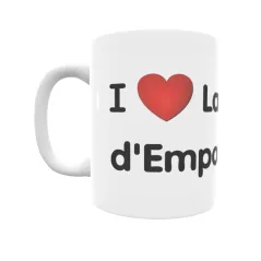 Taza - I ❤ La Bisbal d'Empordà Regalo original y funcional. Taza personalizada de tu localidad.