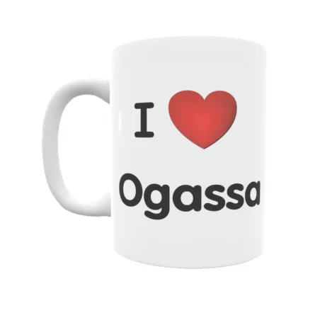 Taza - I ❤ Ogassa Regalo original y funcional. Taza personalizada de tu localidad.