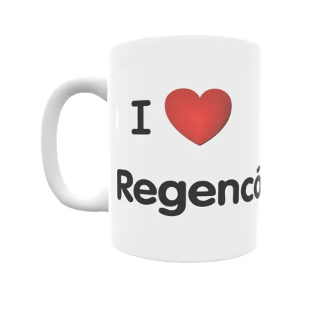 Taza - I ❤ Regencós Regalo original y funcional. Taza personalizada de tu localidad.