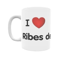 Taza - I ❤ Ribes de Freser Regalo original y funcional. Taza personalizada de tu localidad.