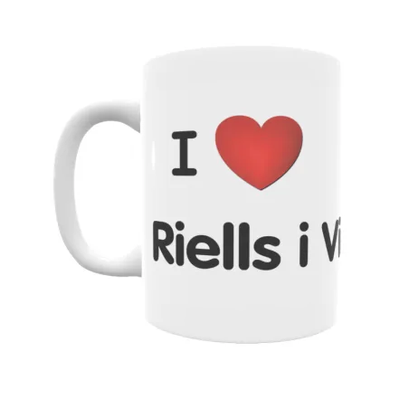 Taza - I ❤ Riells i Viabrea Regalo original y funcional. Taza personalizada de tu localidad.