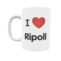 Taza - I ❤ Ripoll Regalo original y funcional. Taza personalizada de tu localidad.