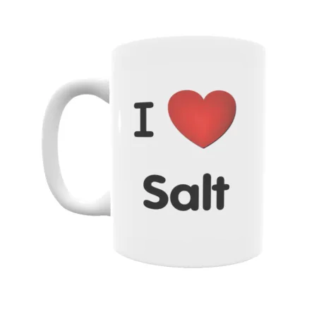 Taza - I ❤ Salt Regalo original y funcional. Taza personalizada de tu localidad.