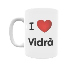 Taza - I ❤ Vidrà Regalo original y funcional. Taza personalizada de tu localidad.