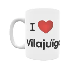 Taza - I ❤ Vilajuïga Regalo original y funcional. Taza personalizada de tu localidad.