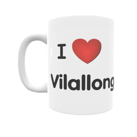 Taza - I ❤ Vilallonga de Ter Regalo original y funcional. Taza personalizada de tu localidad.