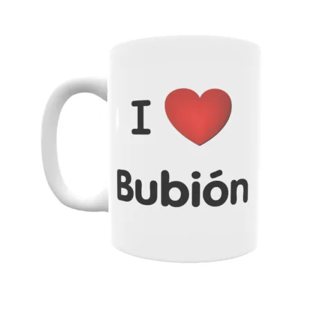 Taza - I ❤ Bubión Regalo original y funcional. Taza personalizada de tu localidad.