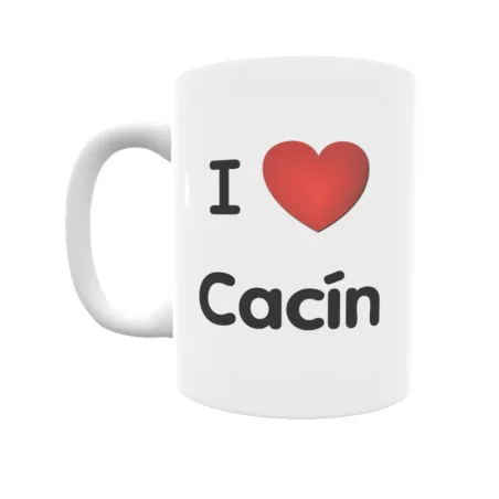 Taza - I ❤ Cacín Regalo original y funcional. Taza personalizada de tu localidad.