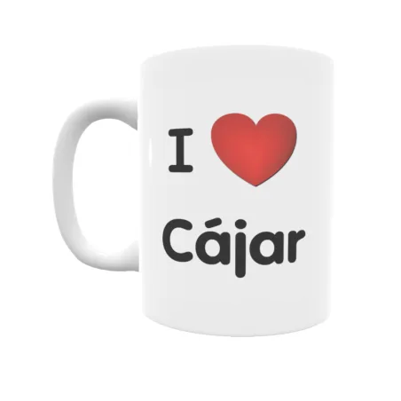 Taza - I ❤ Cájar Regalo original y funcional. Taza personalizada de tu localidad.