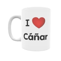 Taza - I ❤ Cáñar Regalo original y funcional. Taza personalizada de tu localidad.