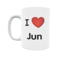 Taza - I ❤ Jun Regalo original y funcional. Taza personalizada de tu localidad.