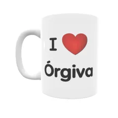 Taza - I ❤ Órgiva Regalo original y funcional. Taza personalizada de tu localidad.