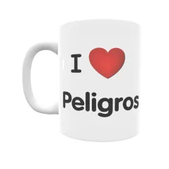 Taza - I ❤ Peligros Regalo original y funcional. Taza personalizada de tu localidad.