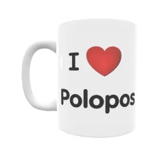 Taza - I ❤ Polopos Regalo original y funcional. Taza personalizada de tu localidad.