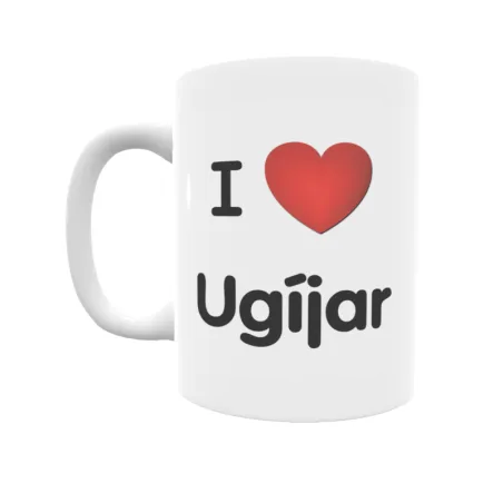 Taza - I ❤ Ugíjar Regalo original y funcional. Taza personalizada de tu localidad.