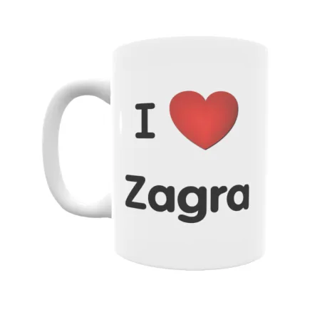 Taza - I ❤ Zagra Regalo original y funcional. Taza personalizada de tu localidad.