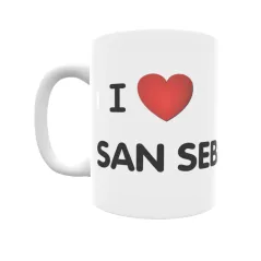 Taza - I ❤ San Sebastián Regalo original y funcional. Taza personalizada de tu localidad.