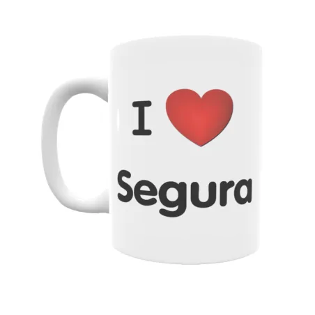 Taza - I ❤ Segura Regalo original y funcional. Taza personalizada de tu localidad.