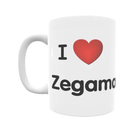 Taza - I ❤ Zegama Regalo original y funcional. Taza personalizada de tu localidad.