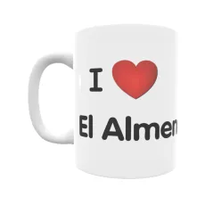 Taza - I ❤ El Almendro Regalo original y funcional. Taza personalizada de tu localidad.