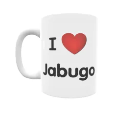 Taza - I ❤ Jabugo Regalo original y funcional. Taza personalizada de tu localidad.