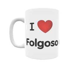 Taza - I ❤ Folgoso do Courel Regalo original y funcional. Taza personalizada de tu localidad.