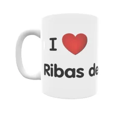 Taza - I ❤ Ribas de Sil Regalo original y funcional. Taza personalizada de tu localidad.