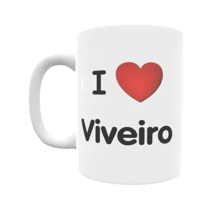 Taza - I ❤ Viveiro Regalo original y funcional. Taza personalizada de tu localidad.