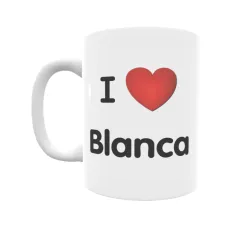 Taza - I ❤ Blanca Regalo original y funcional. Taza personalizada de tu localidad.