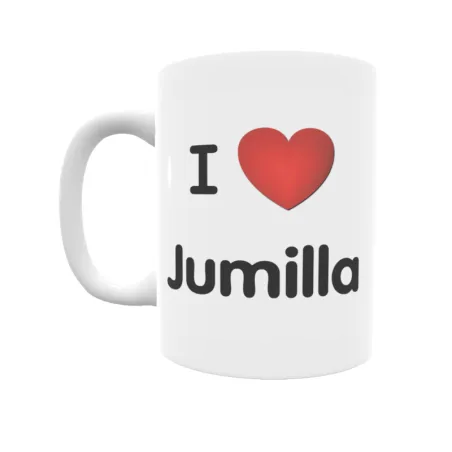 Taza - I ❤ Jumilla Regalo original y funcional. Taza personalizada de tu localidad.