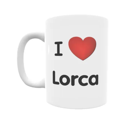 Taza - I ❤ Lorca Regalo original y funcional. Taza personalizada de tu localidad.