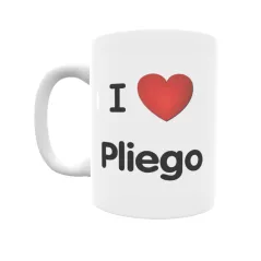 Taza - I ❤ Pliego Regalo original y funcional. Taza personalizada de tu localidad.