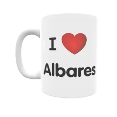 Taza - I ❤ Albares Regalo original y funcional. Taza personalizada de tu localidad.