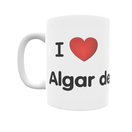 Taza - I ❤ Algar de Mesa Regalo original y funcional. Taza personalizada de tu localidad.