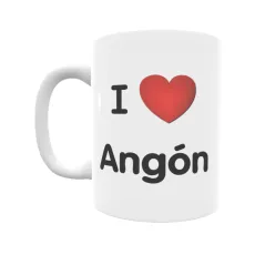 Taza - I ❤ Angón Regalo original y funcional. Taza personalizada de tu localidad.