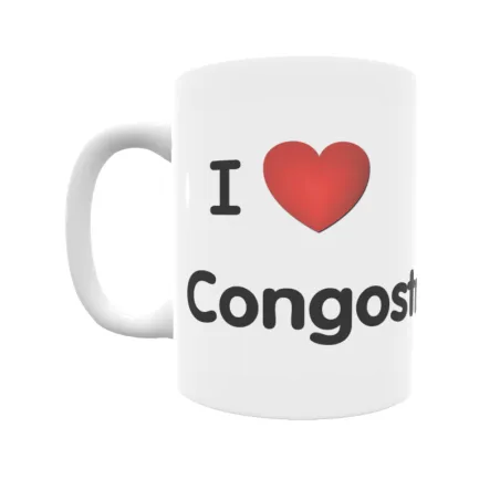 Taza - I ❤ Congostrina Regalo original y funcional. Taza personalizada de tu localidad.