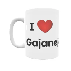 Taza - I ❤ Gajanejos Regalo original y funcional. Taza personalizada de tu localidad.