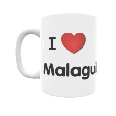 Taza - I ❤ Malaguilla Regalo original y funcional. Taza personalizada de tu localidad.