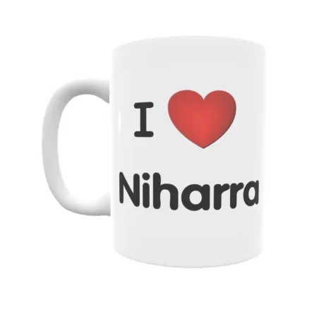 Taza - I ❤ Niharra Regalo original y funcional. Taza personalizada de tu localidad.