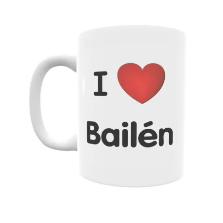 Taza - I ❤ Bailén Regalo original y funcional. Taza personalizada de tu localidad.