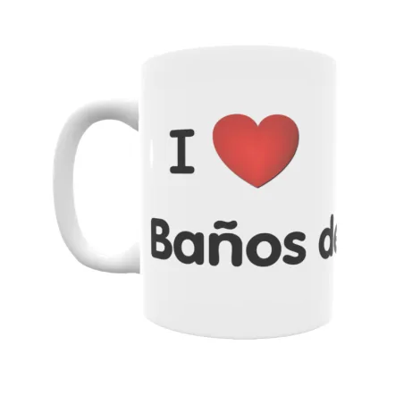 Taza - I ❤ Baños de la Encina Regalo original y funcional. Taza personalizada de tu localidad.