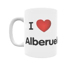 Taza - I ❤ Alberuela de Tubo Regalo original y funcional. Taza personalizada de tu localidad.