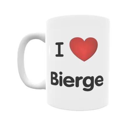 Taza - I ❤ Bierge Regalo original y funcional. Taza personalizada de tu localidad.