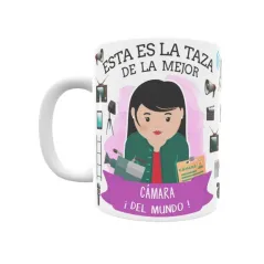 Taza personalizada con tu dedicatoria para LA mejor CÁMARA