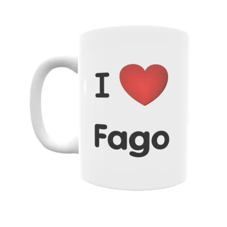 Taza - I ❤ Fago Regalo original y funcional. Taza personalizada de tu localidad.